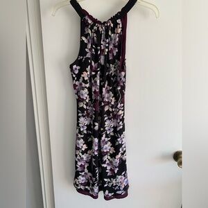 White House Black Market Burgundy and Black Dress